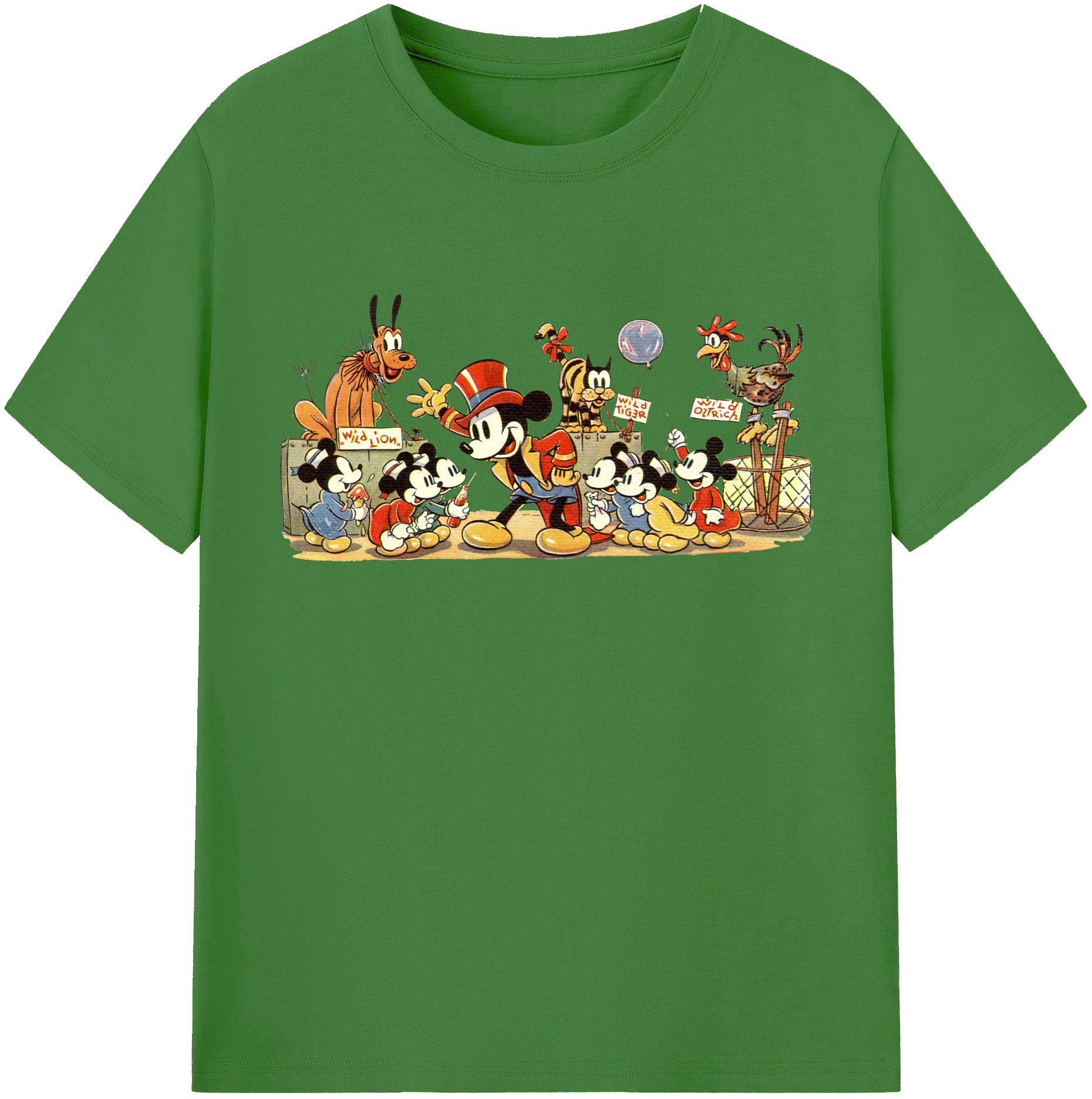 （画像用） ミッキーマウス Mickey Mouse レディースカジュアルプリントTシャツ（綿100％）